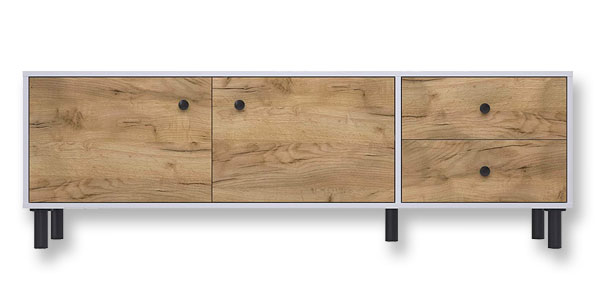 mesa tv madera blanca